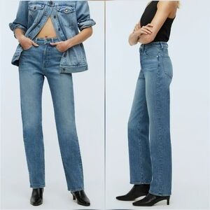 Madewell Women's 90’s Straight Leg Blue Jeans